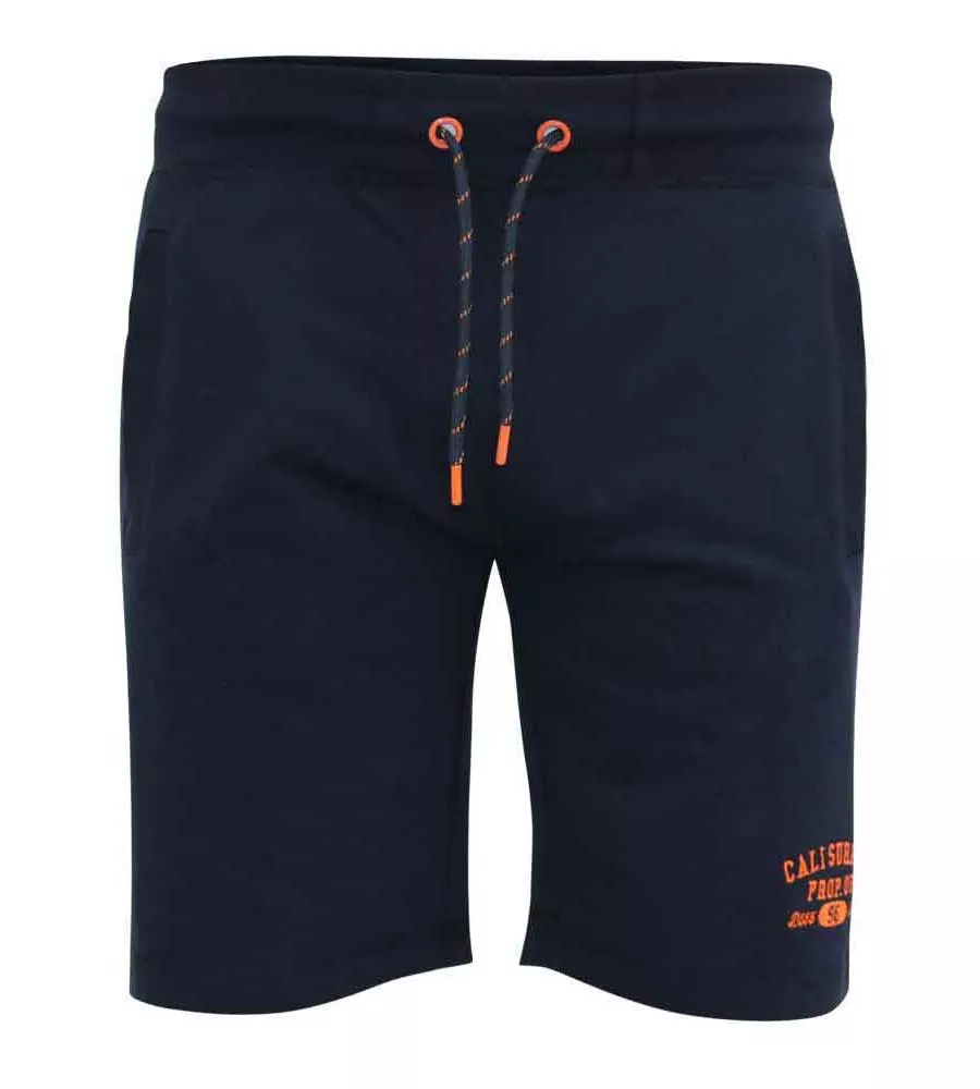 Big Men's Navy Shorts With Elasticated Waist and Loop Back (Sutton 2)