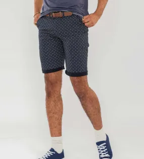 MAGNA All Over Print D555 Big Mens Stretch Chino Shorts