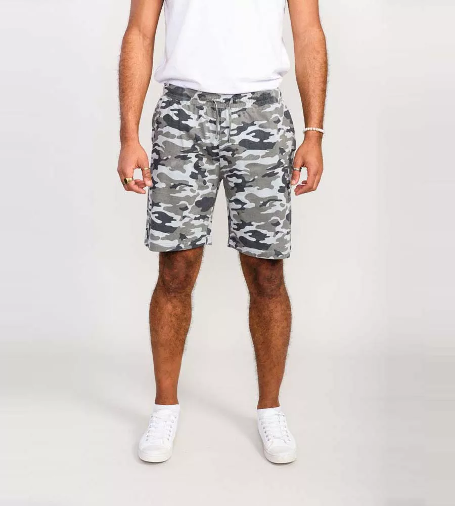 Men's Jersey Camouflage Shorts With Elasticated Waist (Carlton)