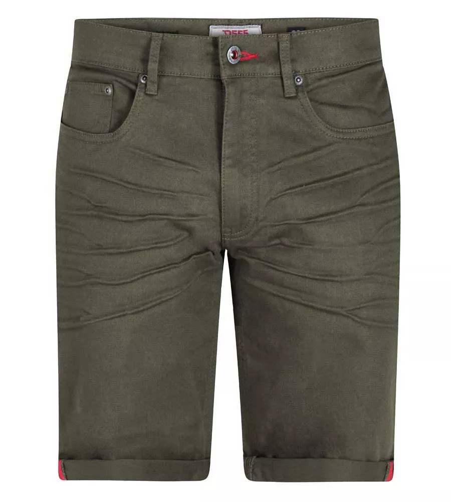 GILBERT 1 D555 Mens Khaki Stretch Canvas Shorts