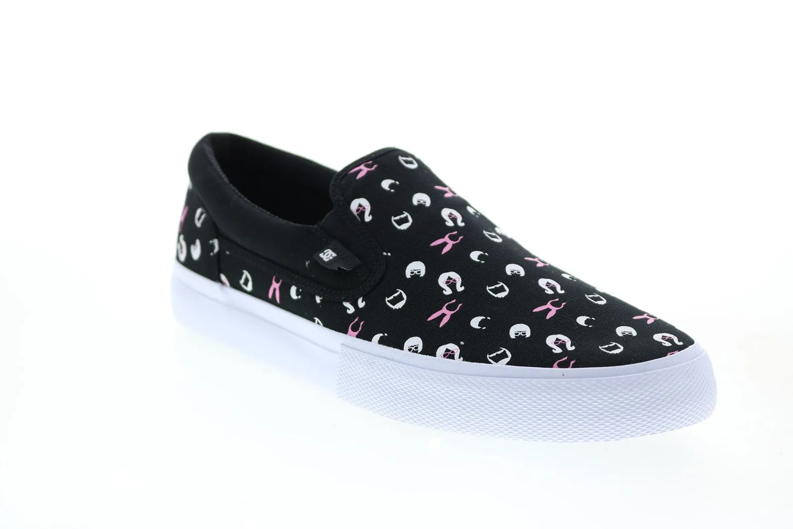 DC Bobs Burgers Mens Black Slip-On Sneakers Collaboration Limited Edition