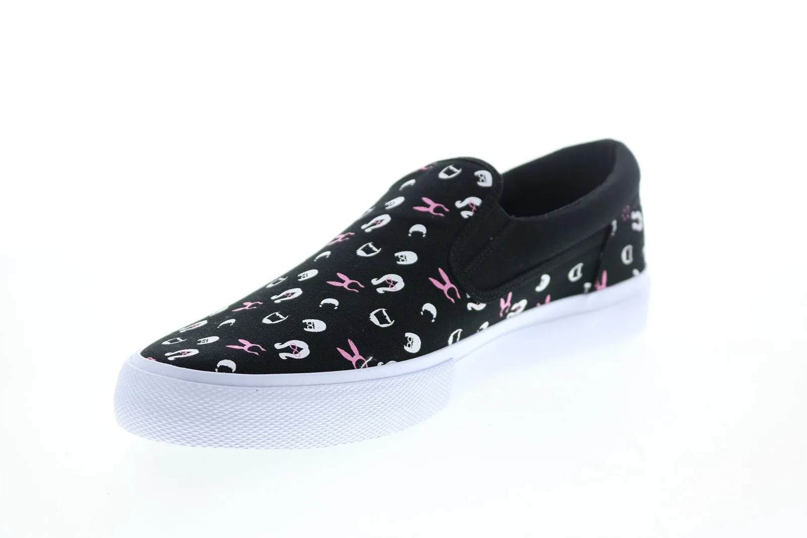 DC Bobs Burgers Mens Black Slip-On Sneakers Collaboration Limited Edition