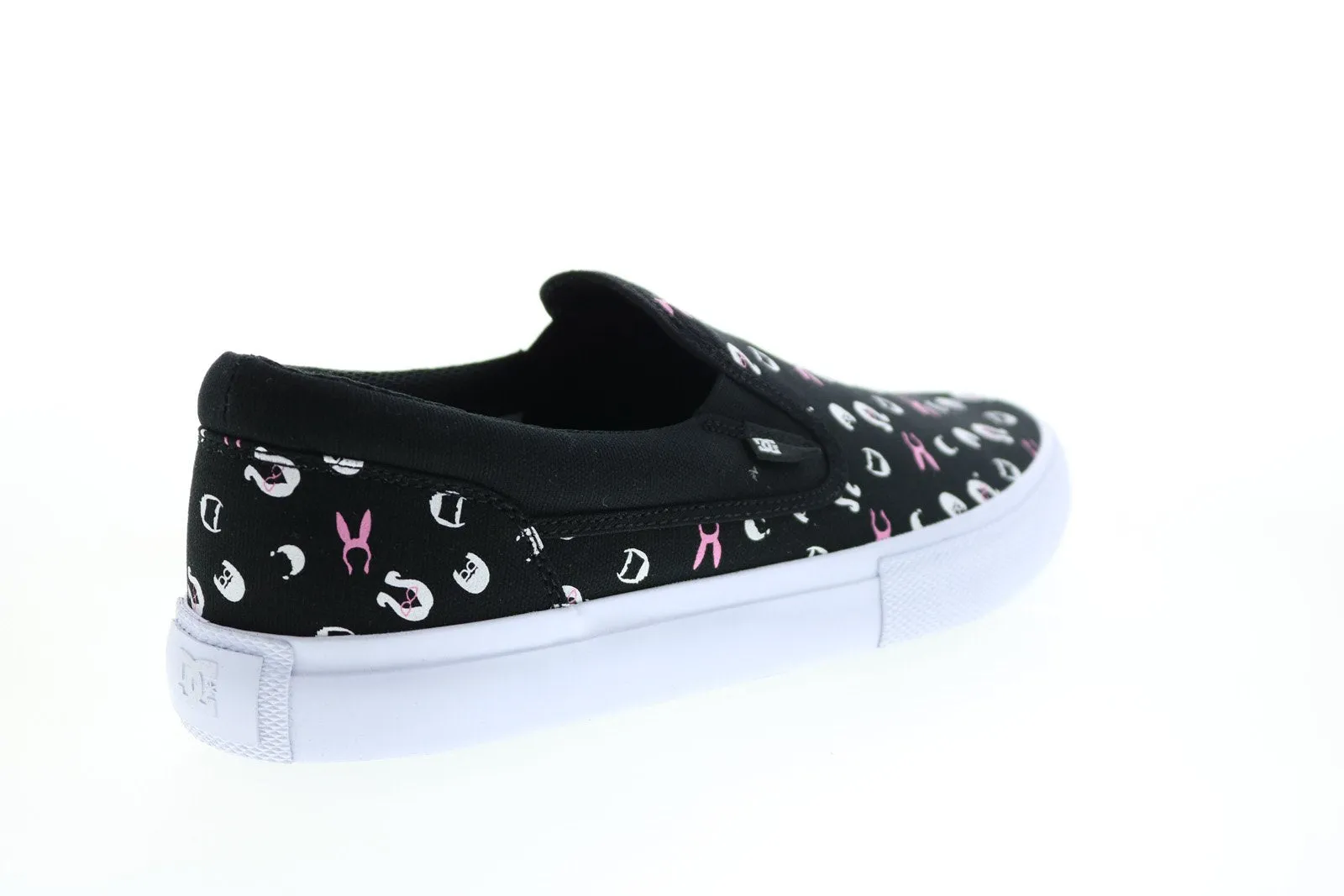 DC Bobs Burgers Mens Black Slip-On Sneakers Collaboration Limited Edition