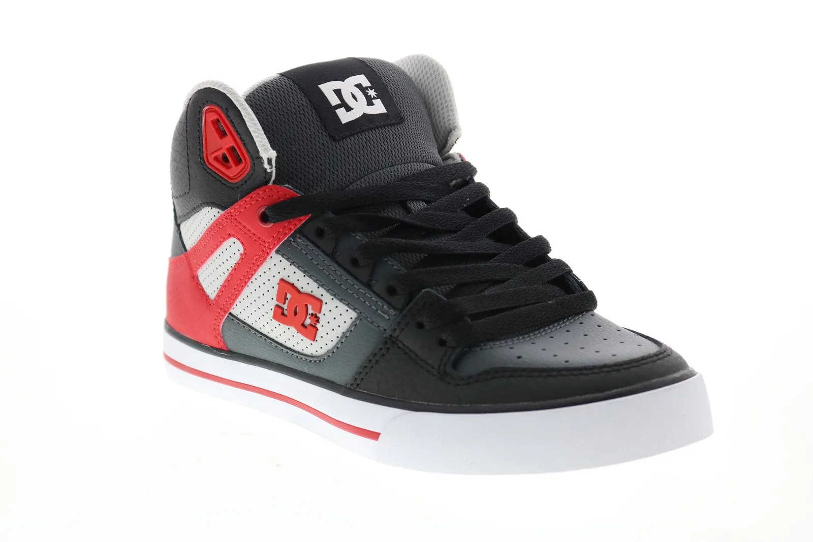 DC Pure High Top Skate Shoes Gray Men's Sneakers ADYS400043