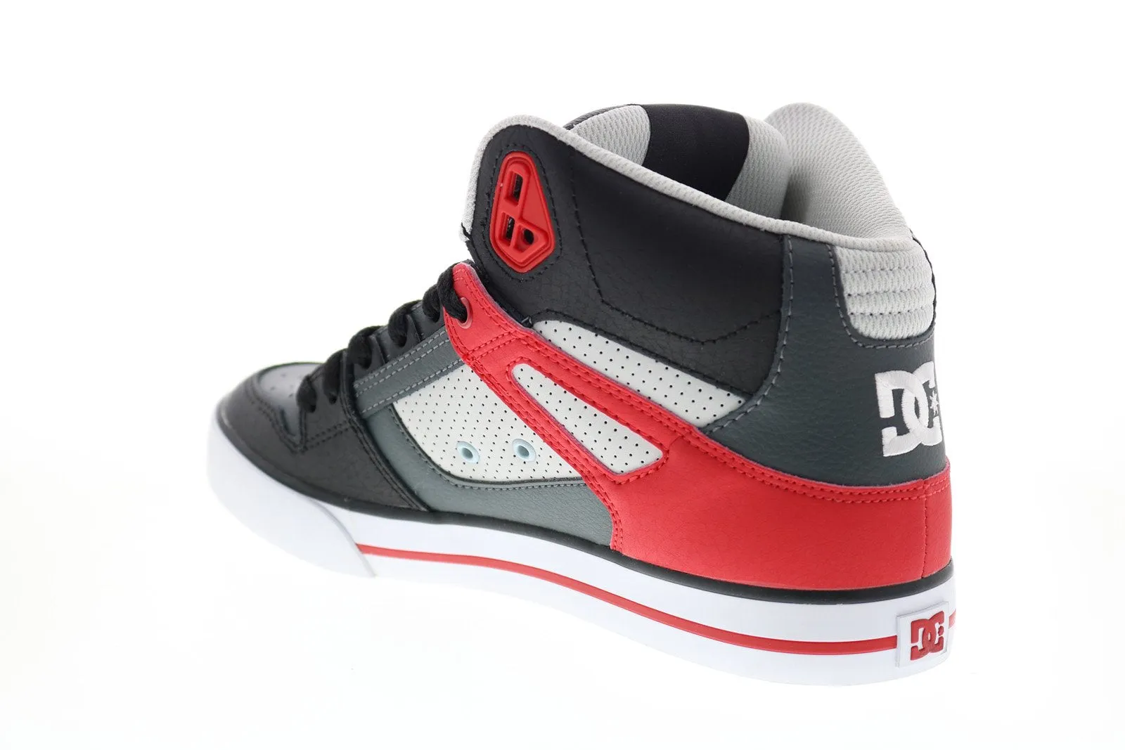 DC Pure High Top Skate Shoes Gray Men's Sneakers ADYS400043