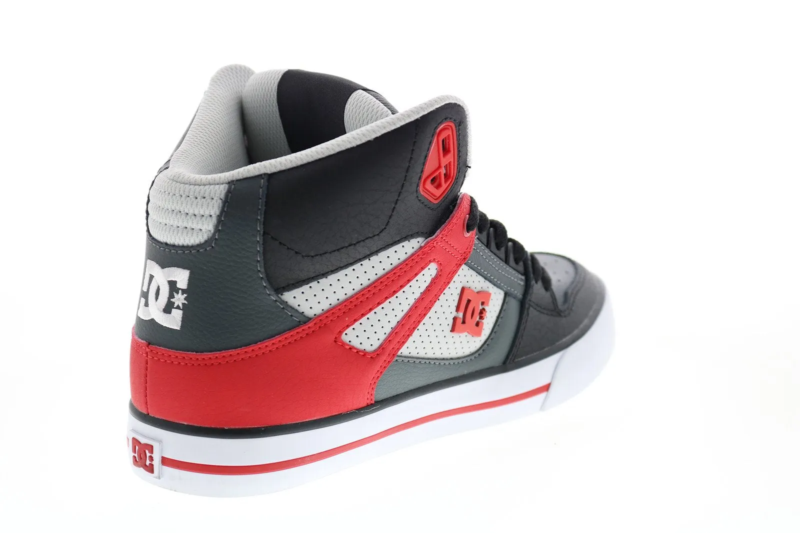 DC Pure High Top Skate Shoes Gray Men's Sneakers ADYS400043