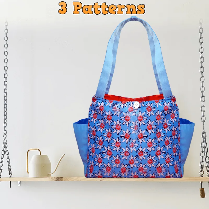 Download Double Pocket Shopping Bag PDF Pattern - 3 Sizes