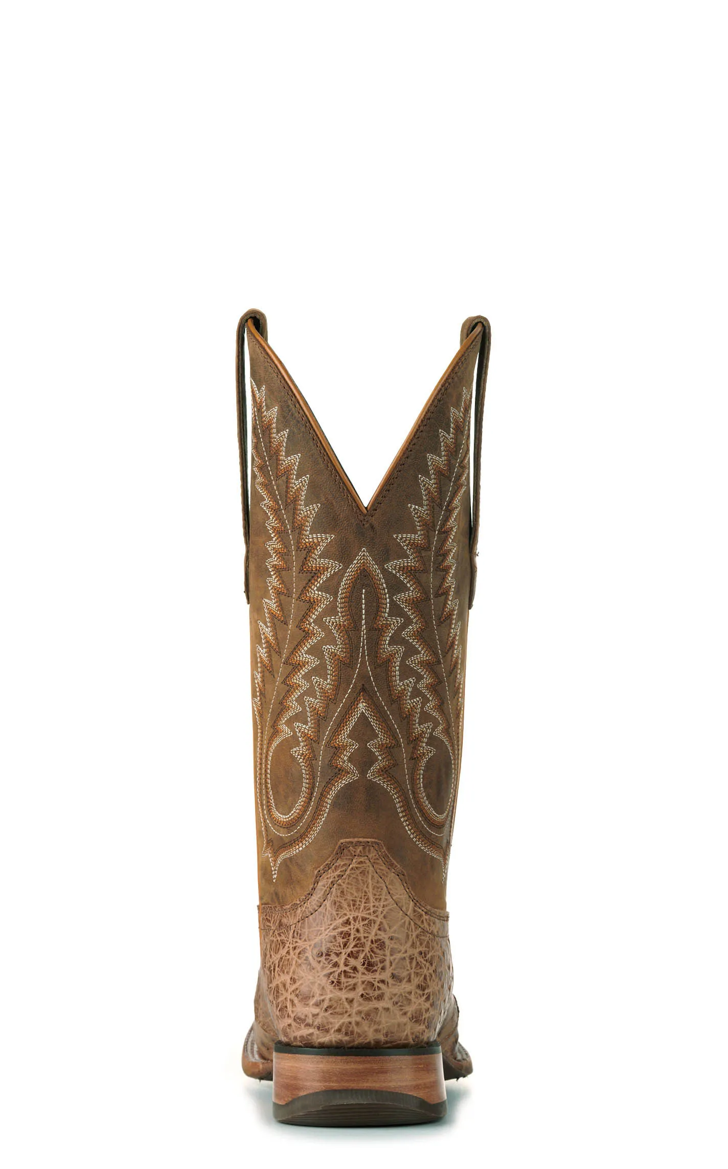 Durango Men's Exotic Cowboy Boots - Saddletan Full Quill Ostrich, Wide Square Toe