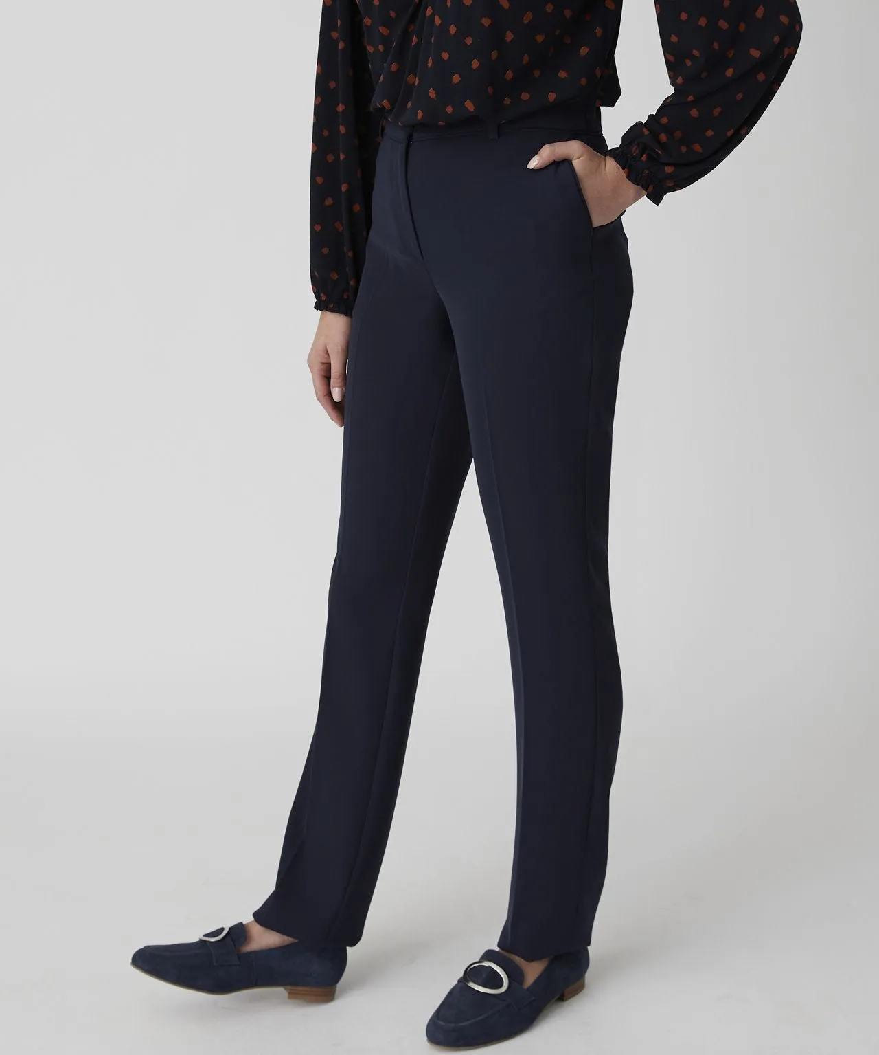 Easy-Care Straight-Leg Trousers