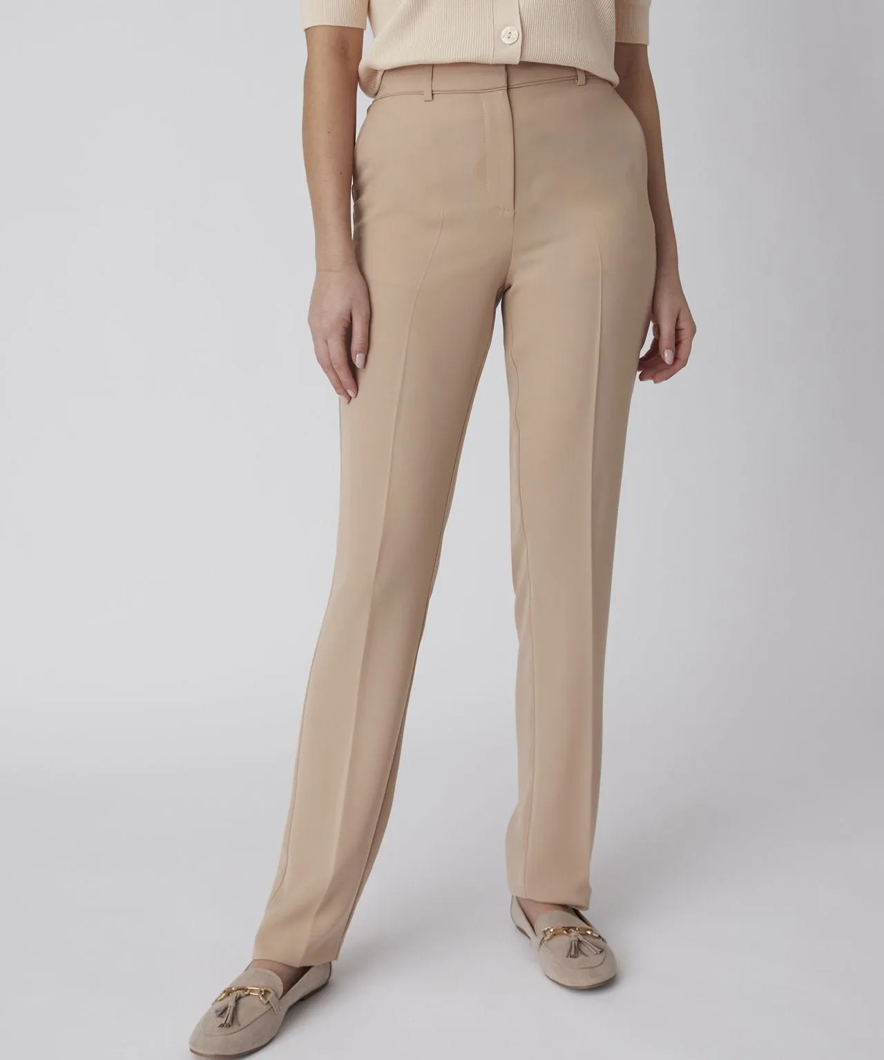 Easy-Care Straight-Leg Trousers