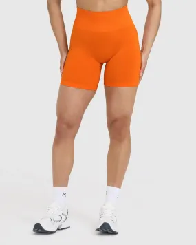 Effortless Seamless Shorts Flame Orange