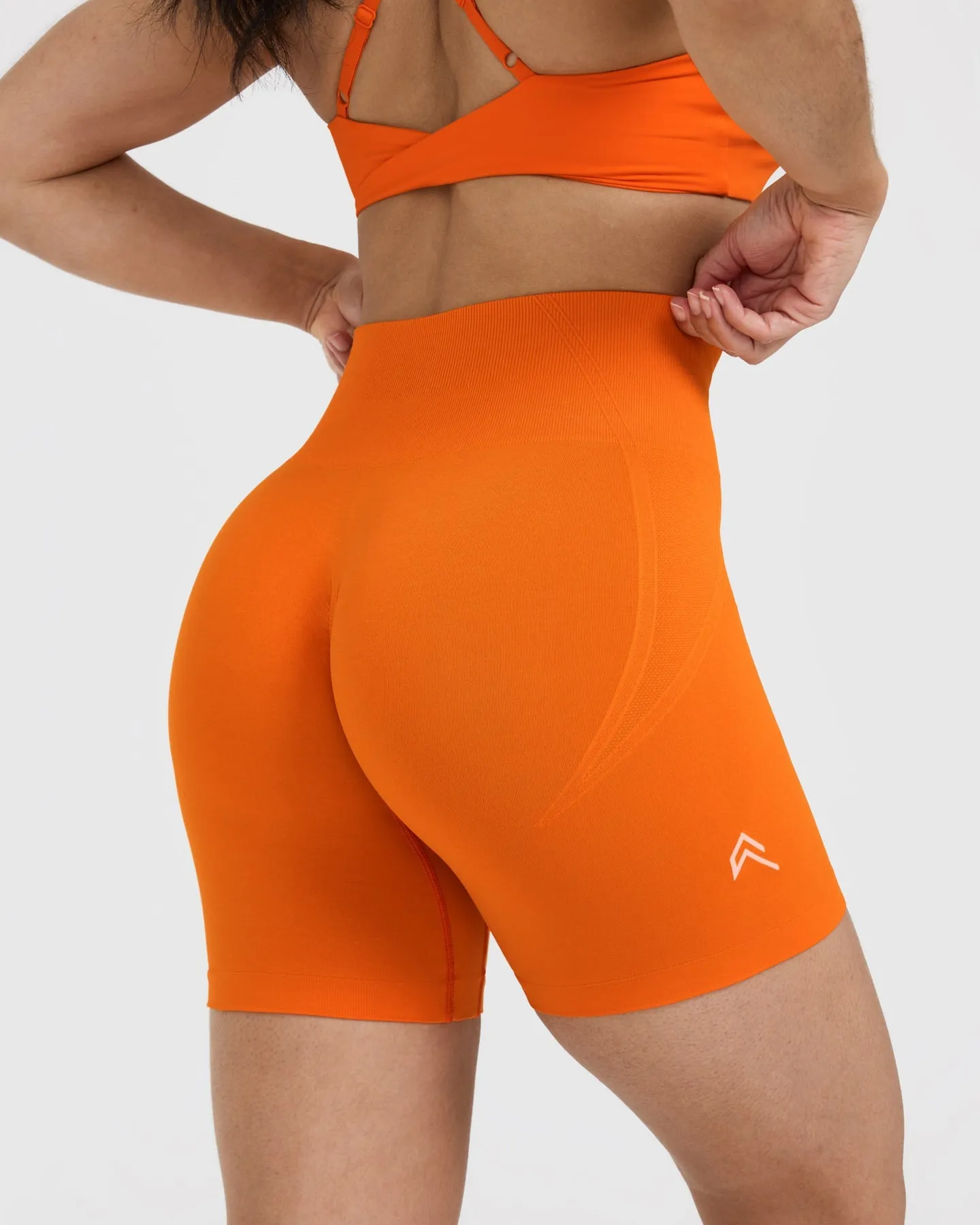 Effortless Seamless Shorts Flame Orange