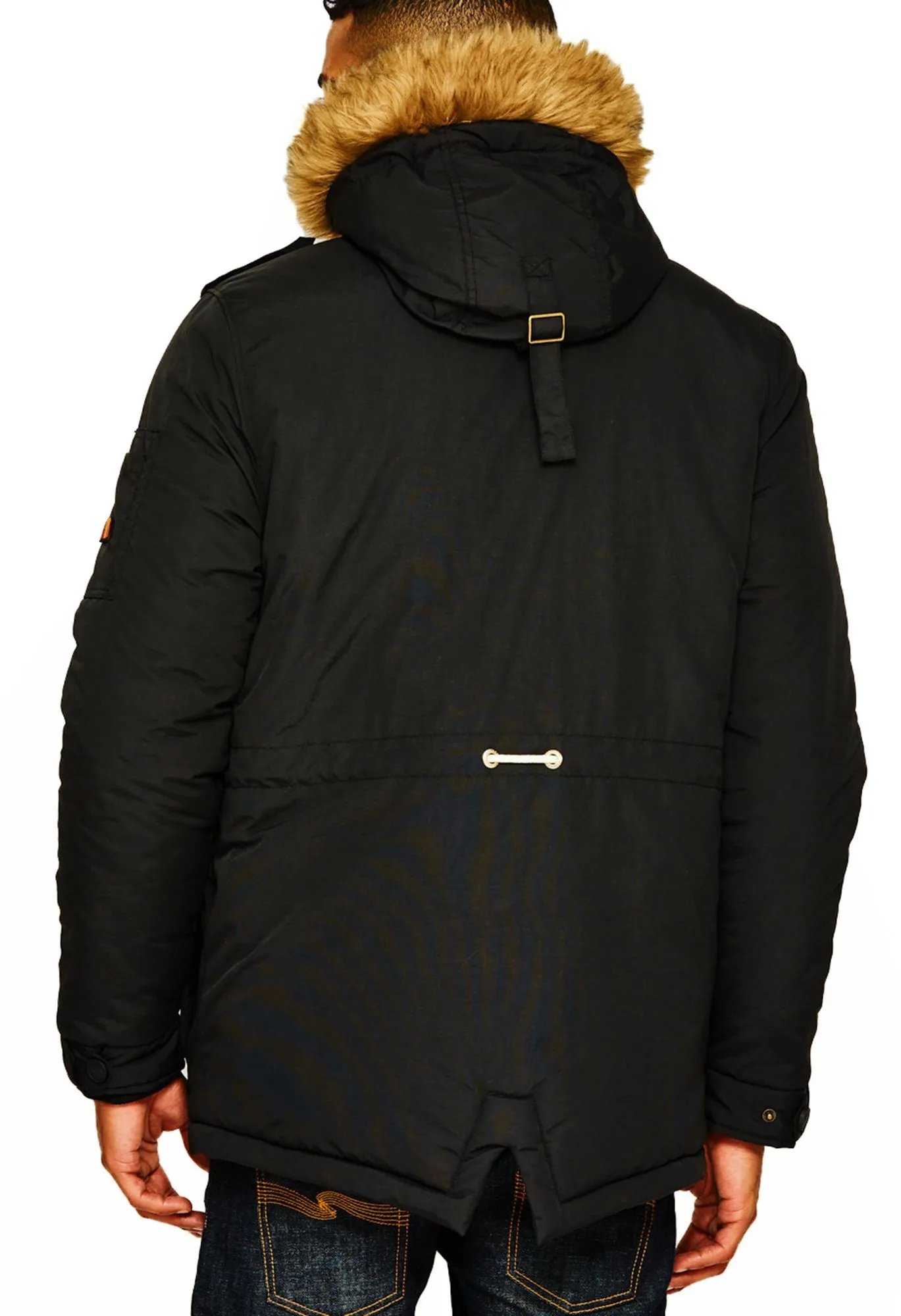 Ellesse Blizzard Padded Parka Jacket in Anthracite