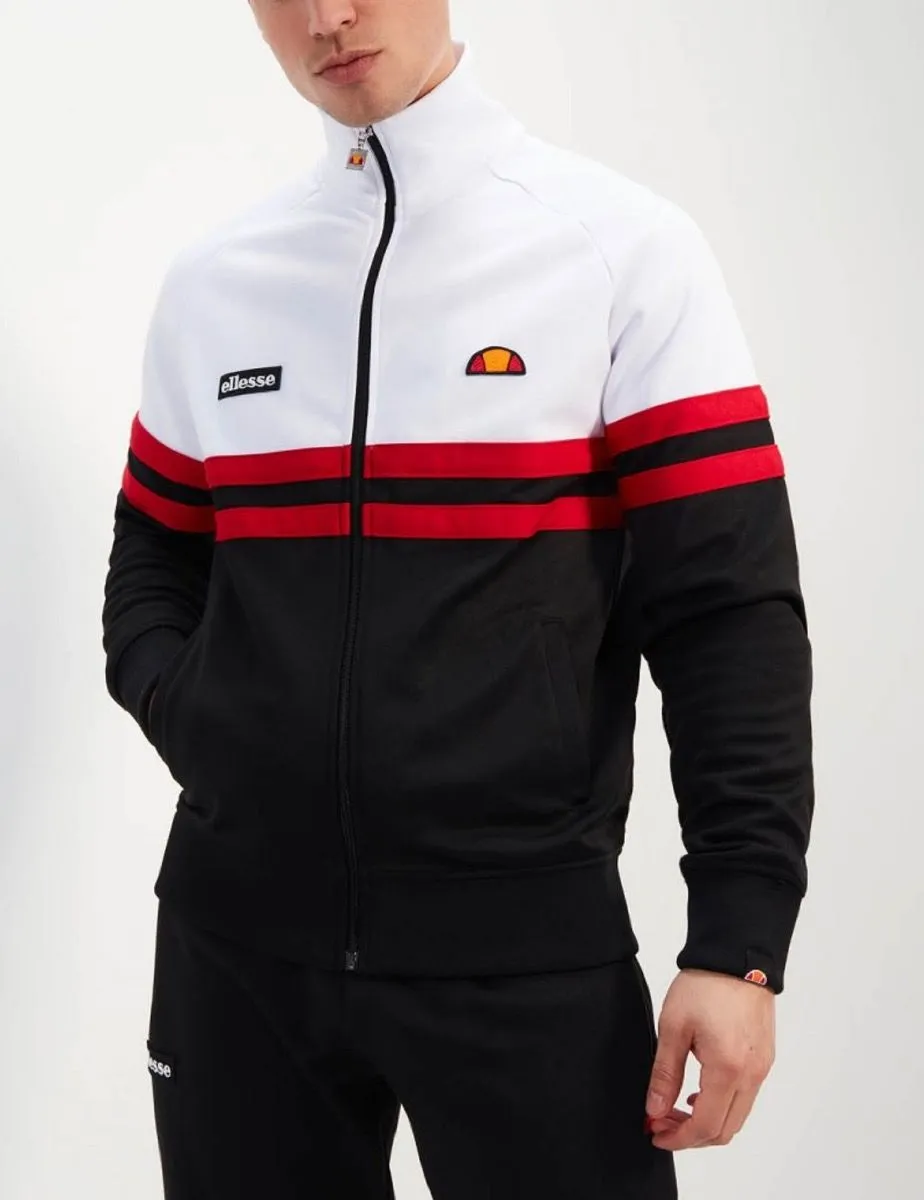 Ellesse Rimini Track Jacket in White and Black