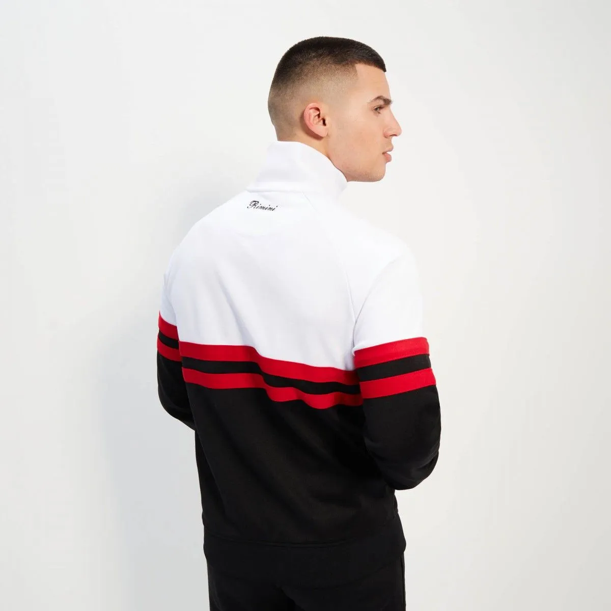 Ellesse Rimini Track Jacket in White and Black