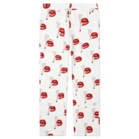 White Emotionally Unavailable x Tom Wesselmann Smoking Lips Pant