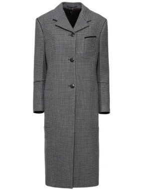 Ferragamo double breasted wool houndstooth coat