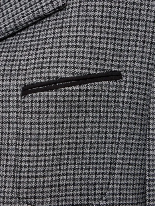 Ferragamo double breasted wool houndstooth coat