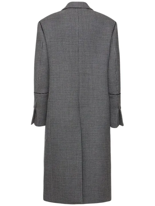 Ferragamo double breasted wool houndstooth coat