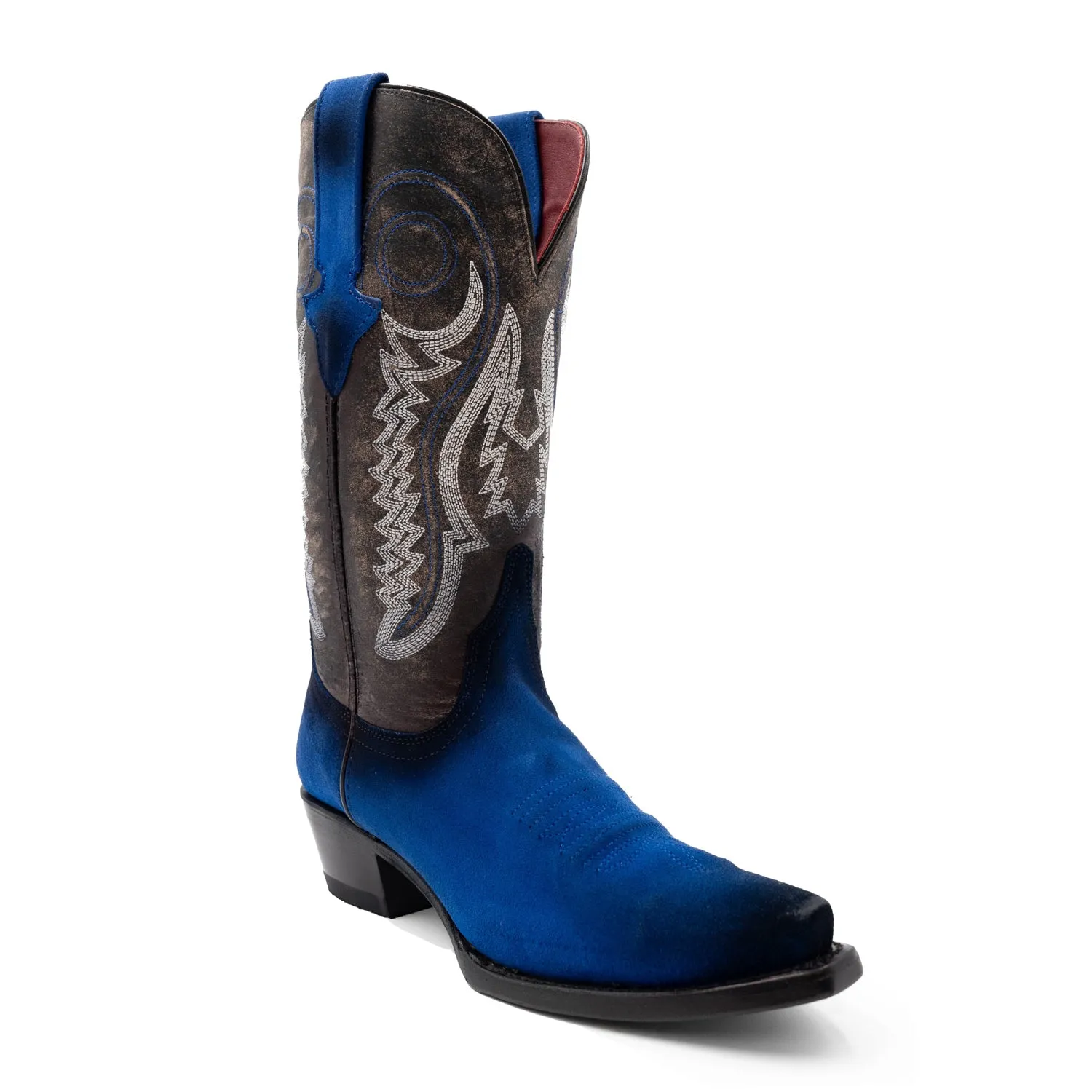 Ferrini Women's Blue Leather Cowboy Boots