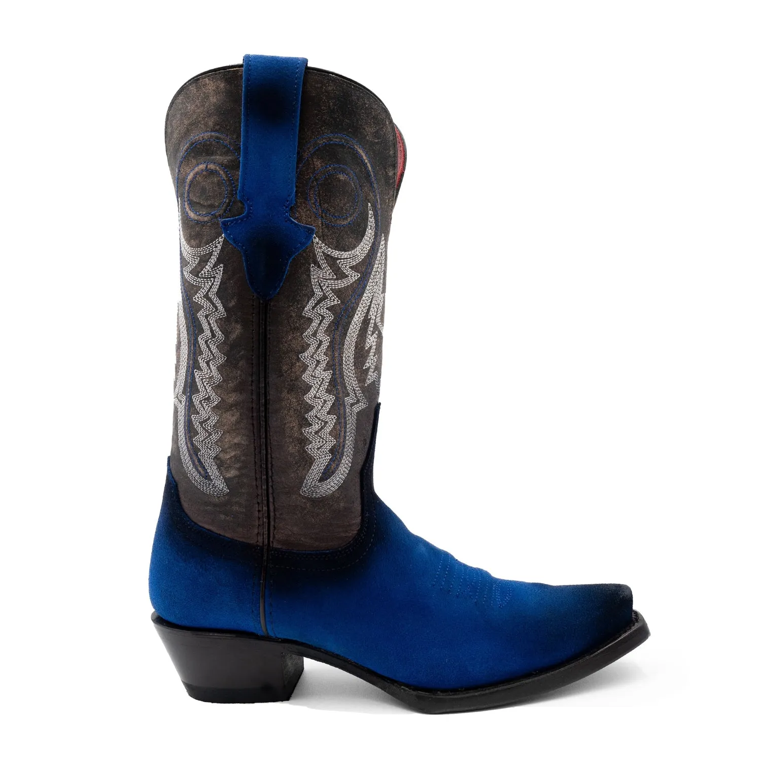 Ferrini Women's Blue Leather Cowboy Boots