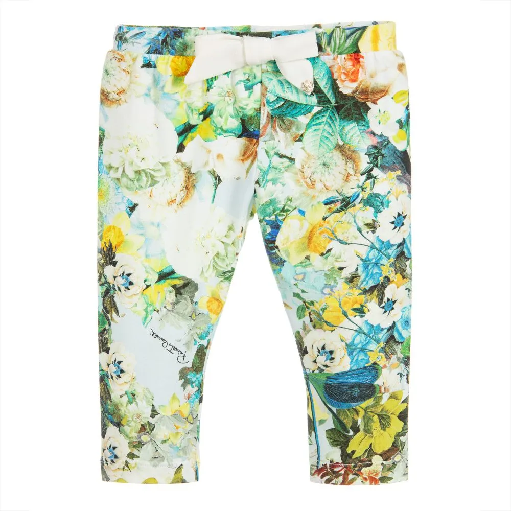 Floral Print Cotton Leggings for Girls.