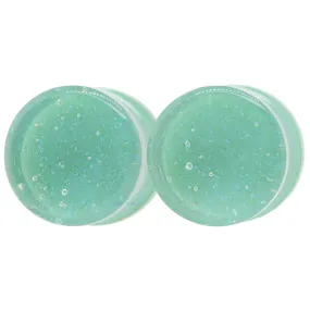 Fused Dichroic Glass Plugs - Agave