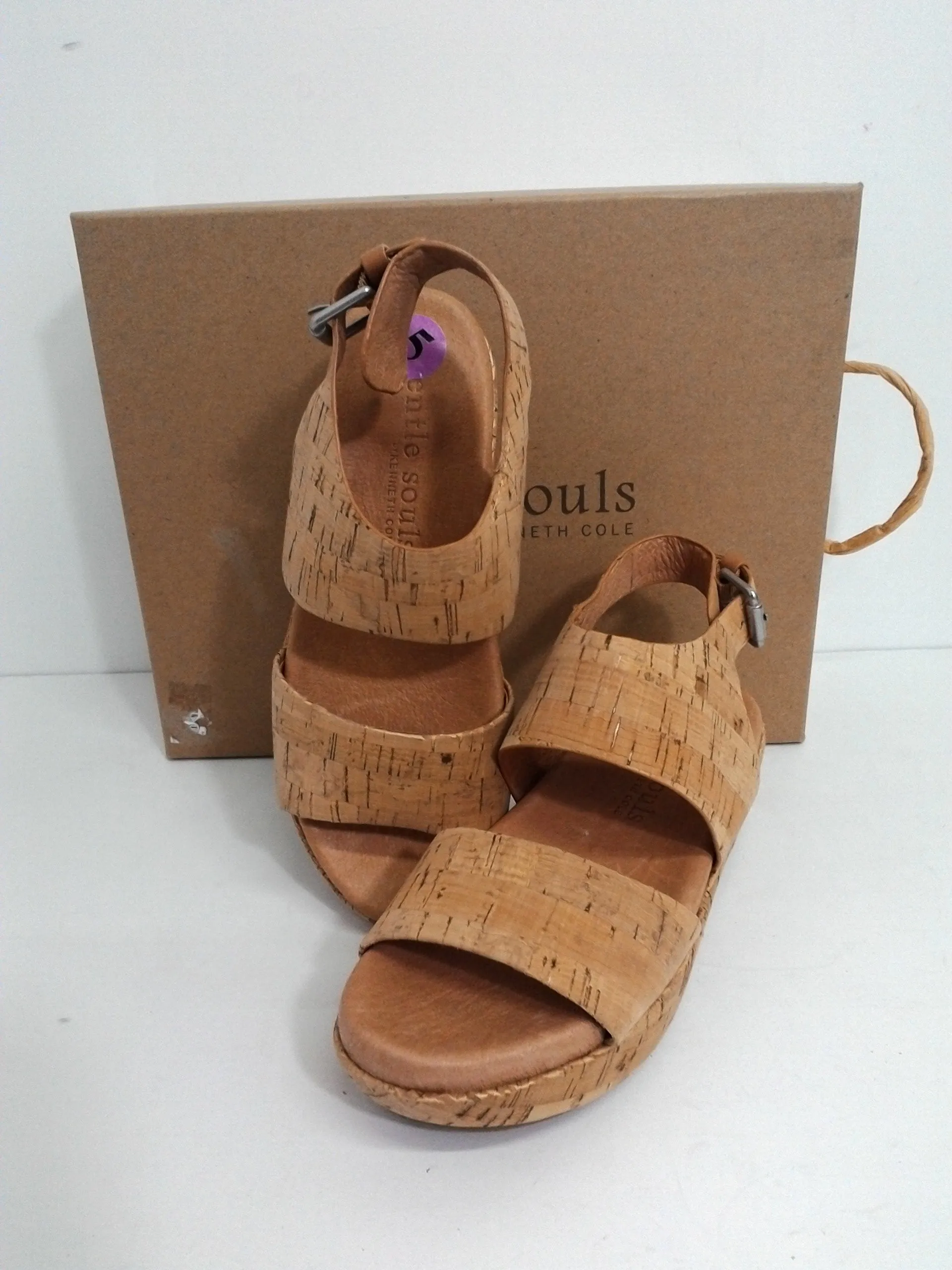 Gentle Souls Women's Natural Lori Sandals Size 5