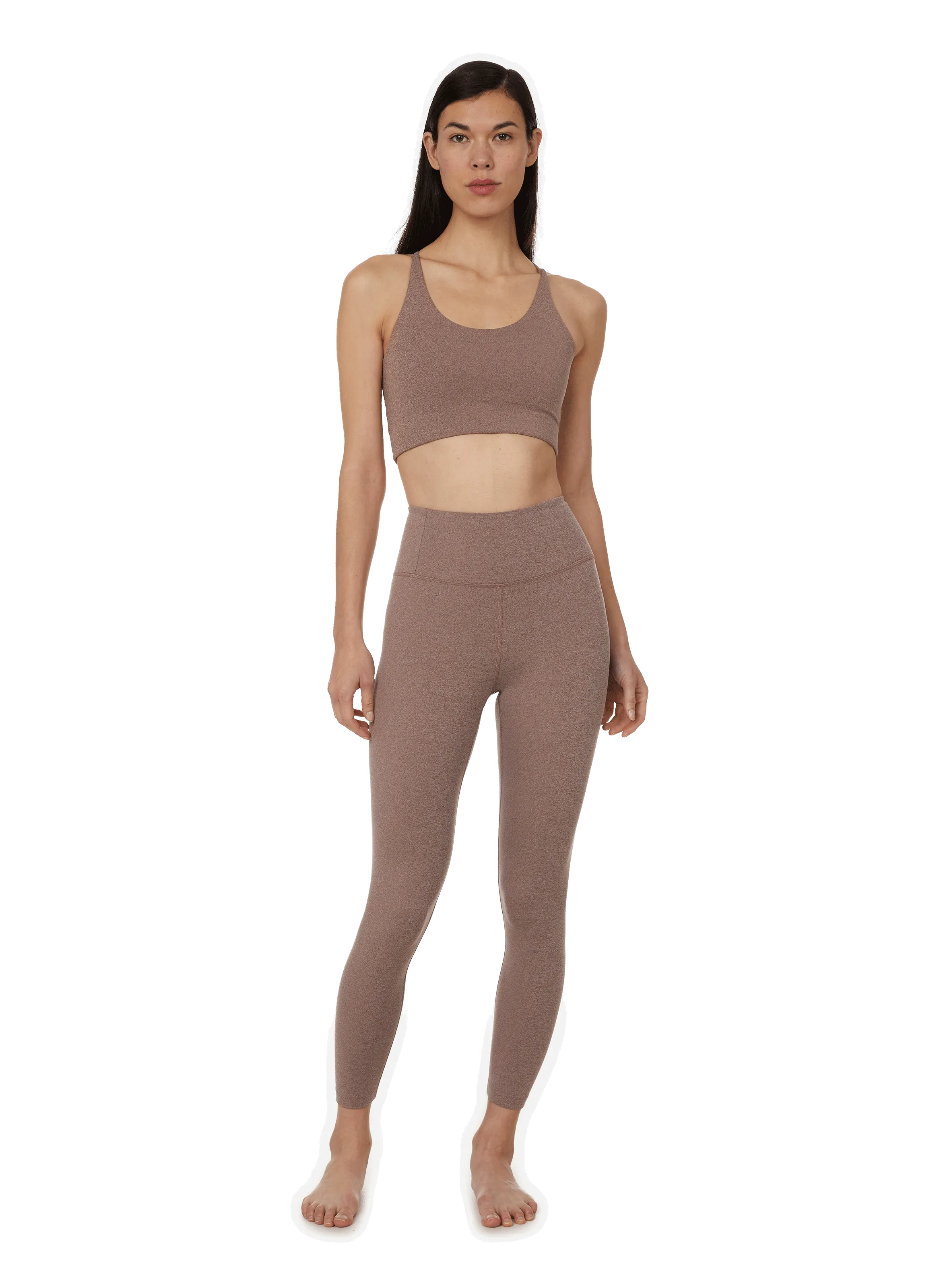 Girlfriend Collective High Waisted Leggings in Beige