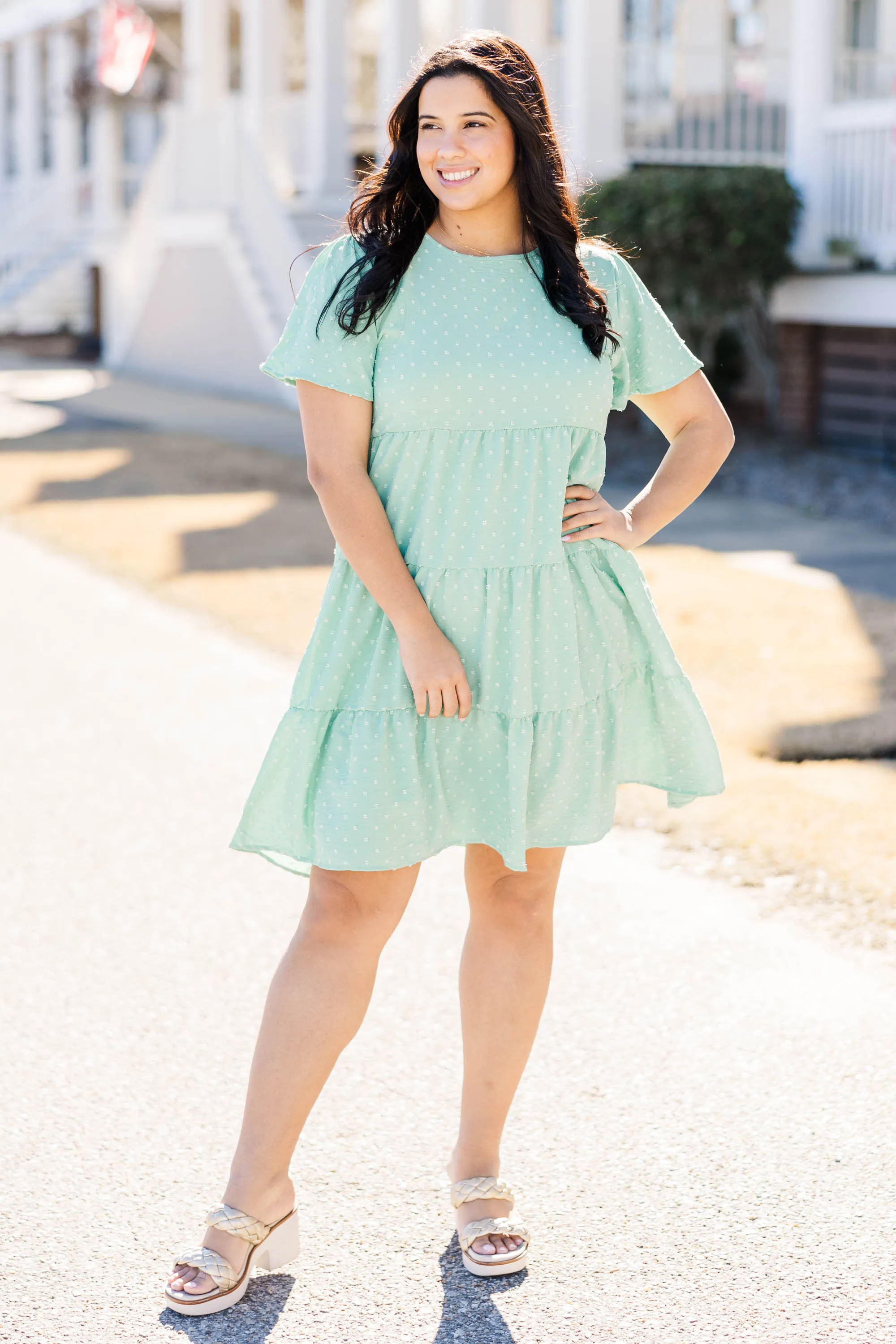 Green Dress for Going Out