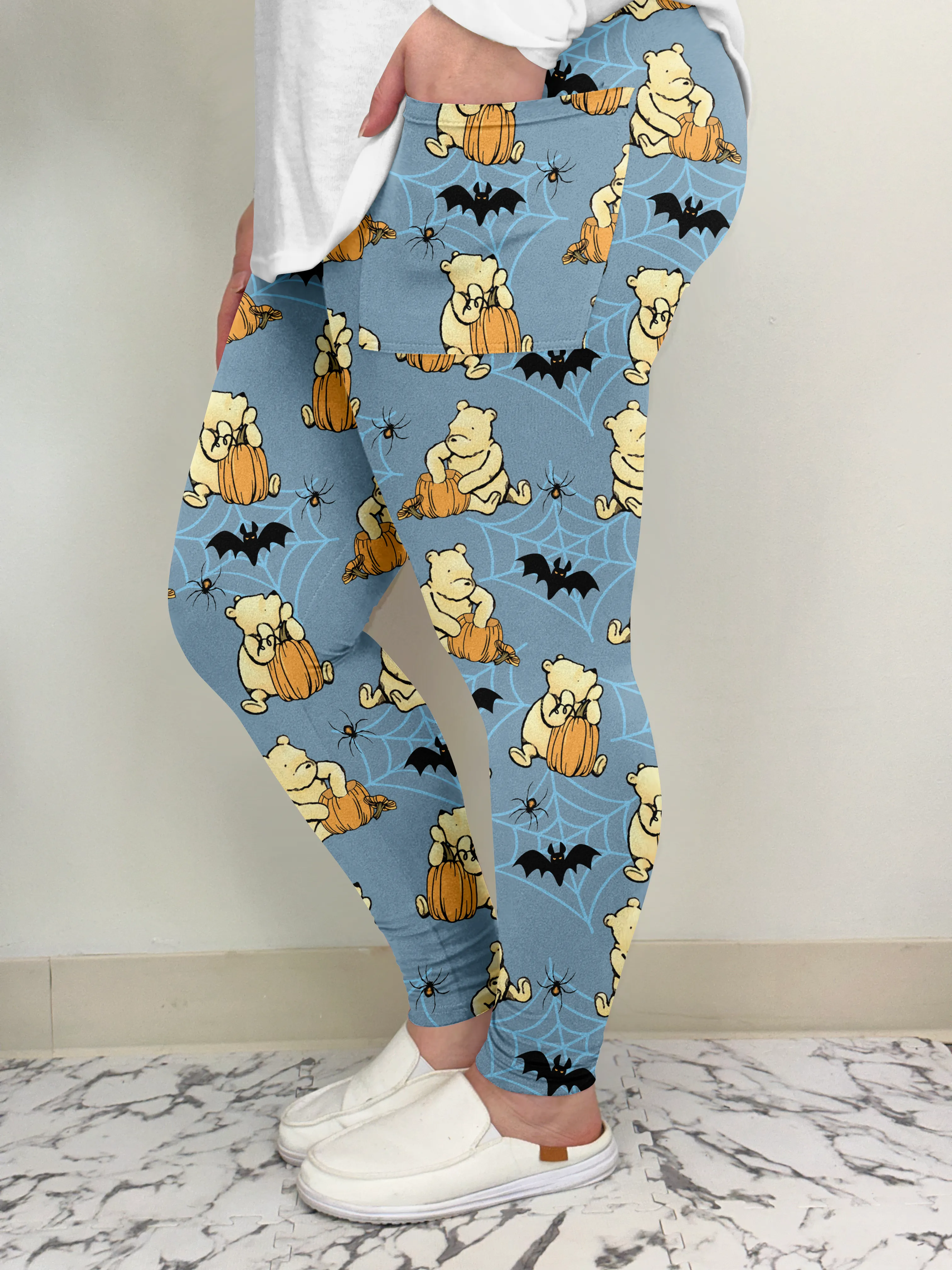 Halloween Bear Leggings with Pockets