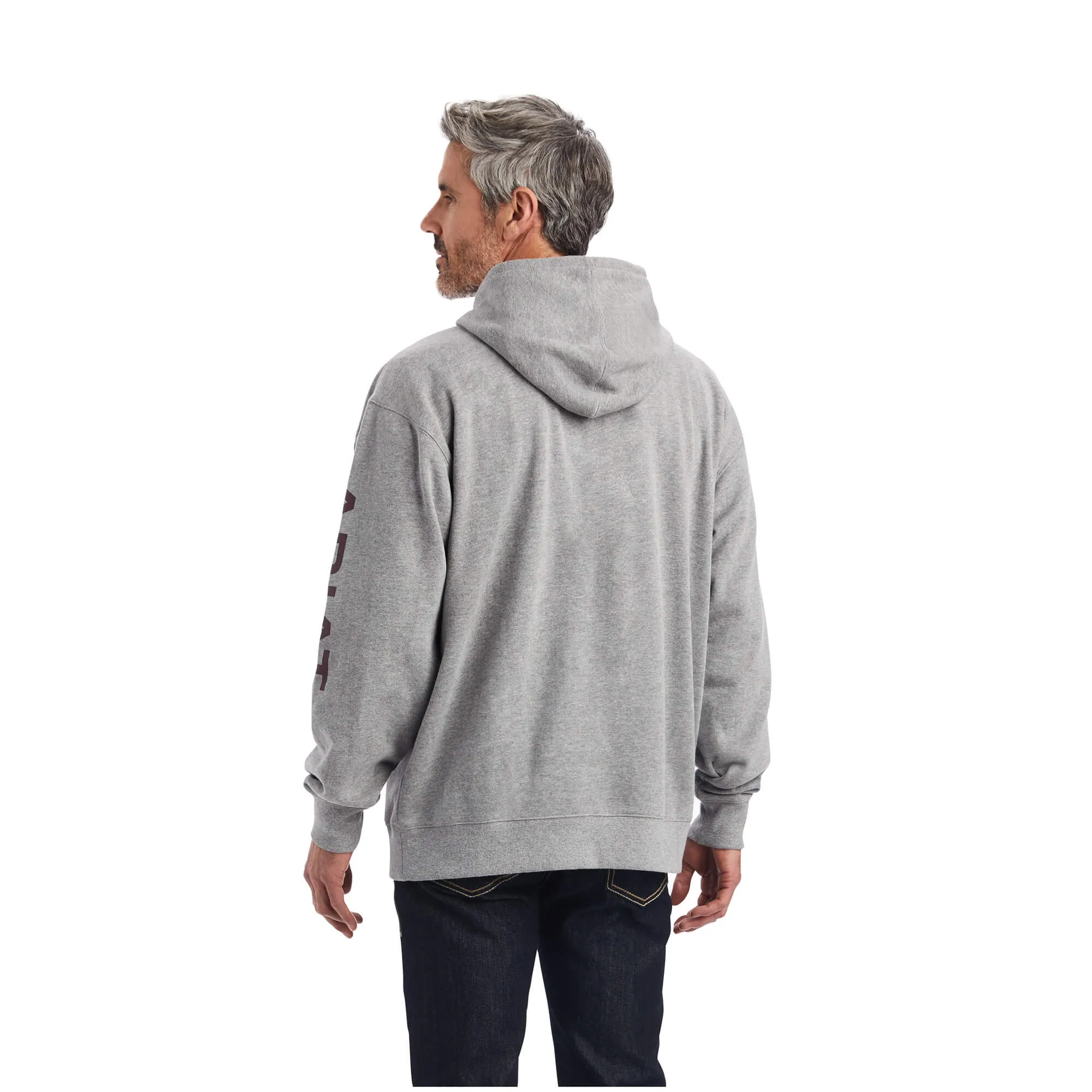 Heather Grey Ariat Logo Men Hoodie for Sale