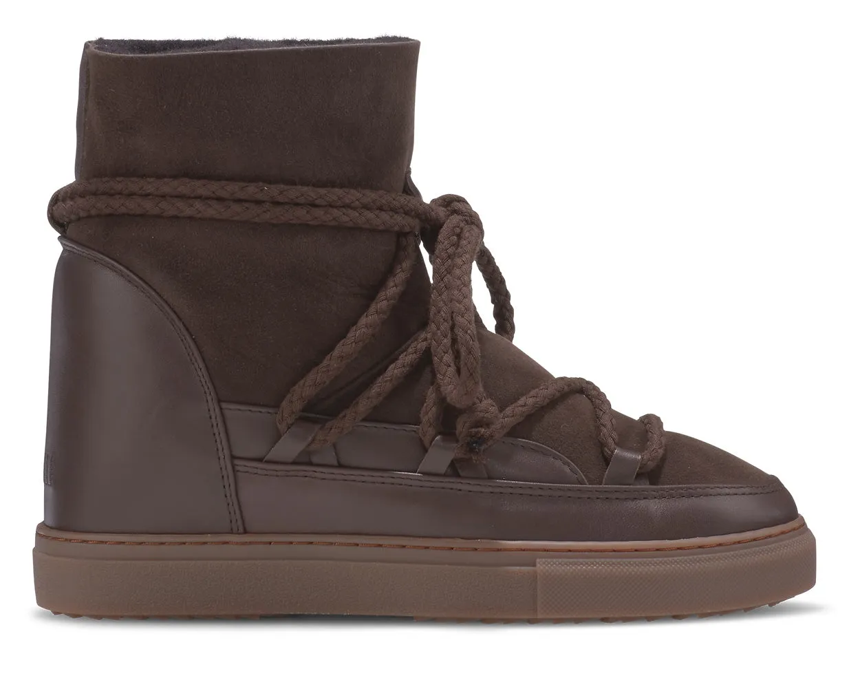 Inuikii Dark Brown Classic Sneaker Wedge Boot