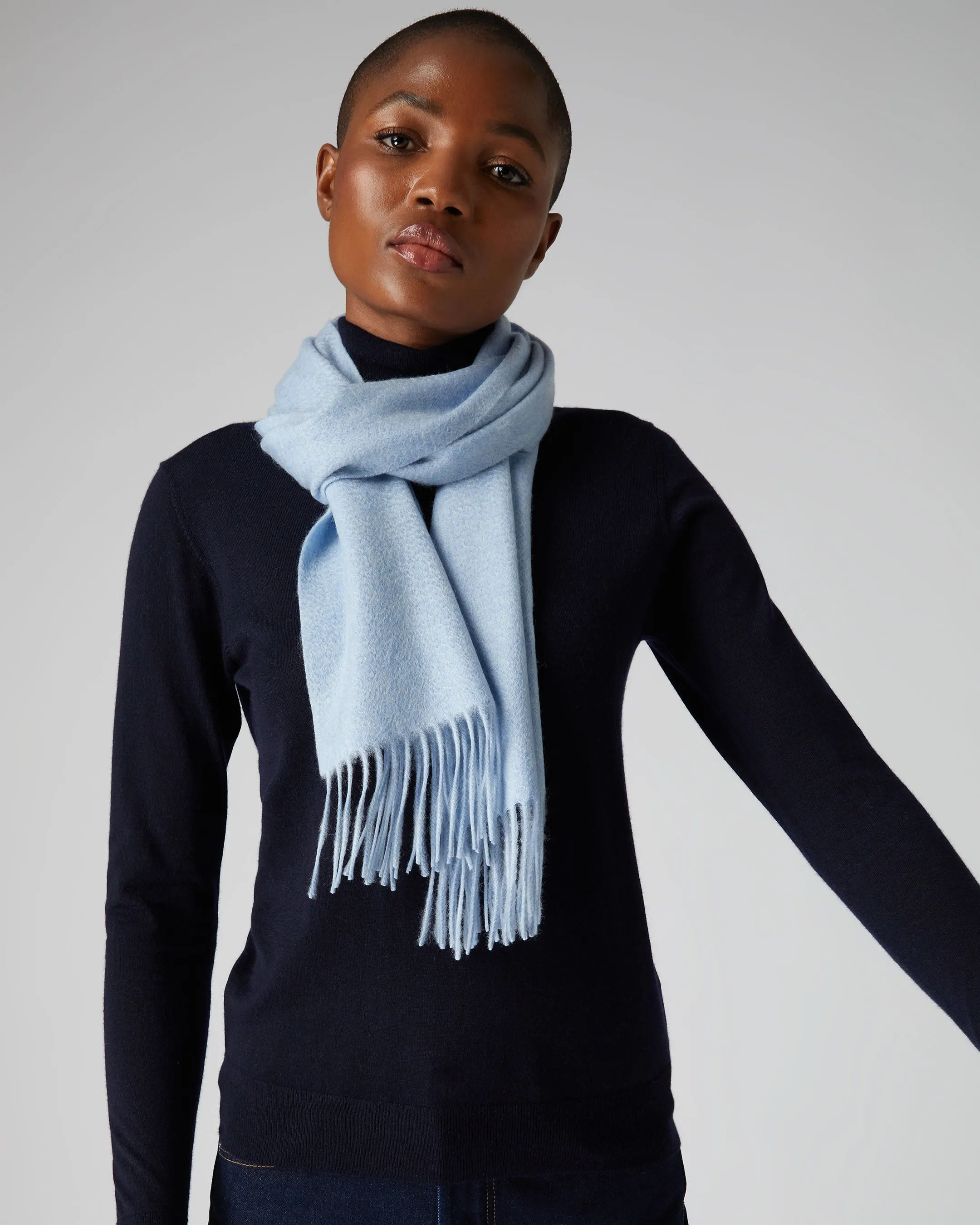 Jockey Club Cashmere Scarf Cornflower Blue