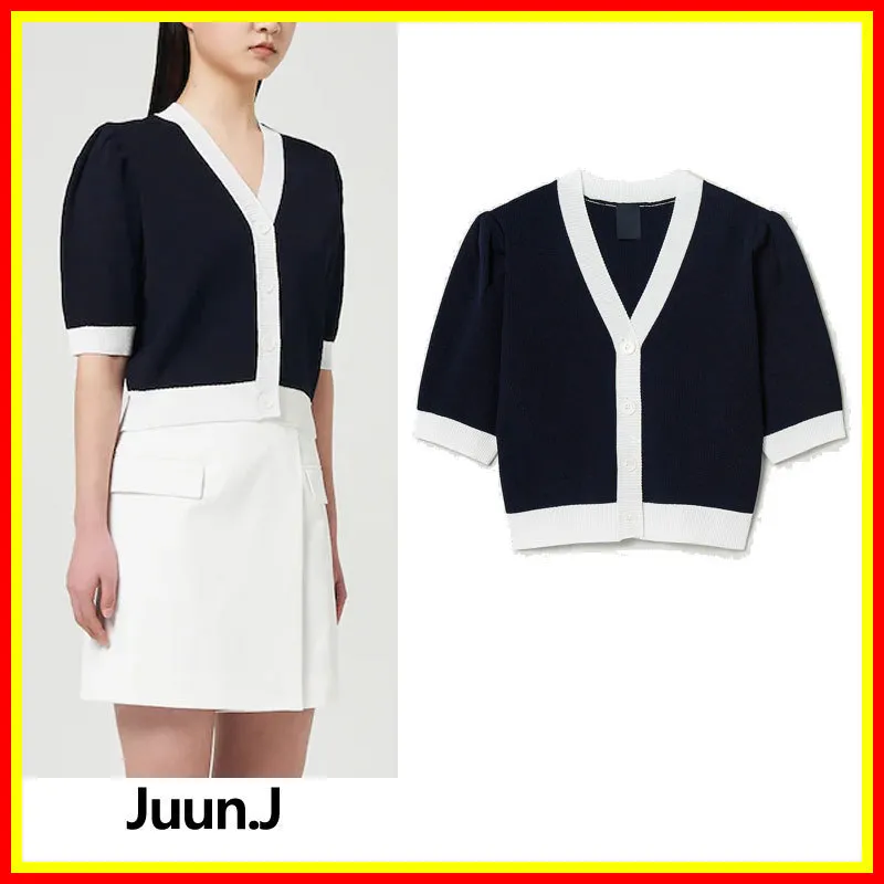 JUUN.J Cardigans | Short Sleeves Street Style