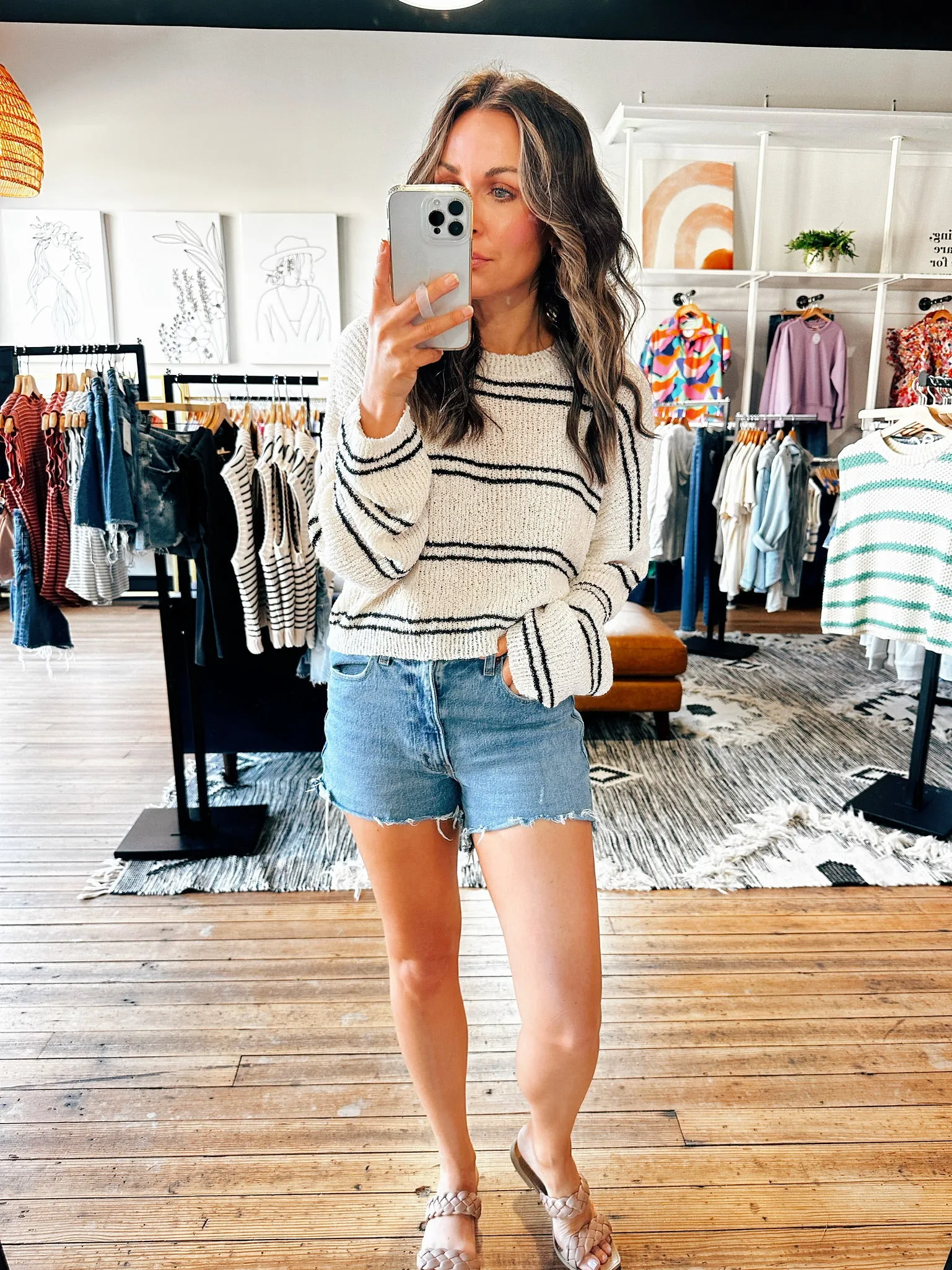 Kendra Stripe Light Sweater