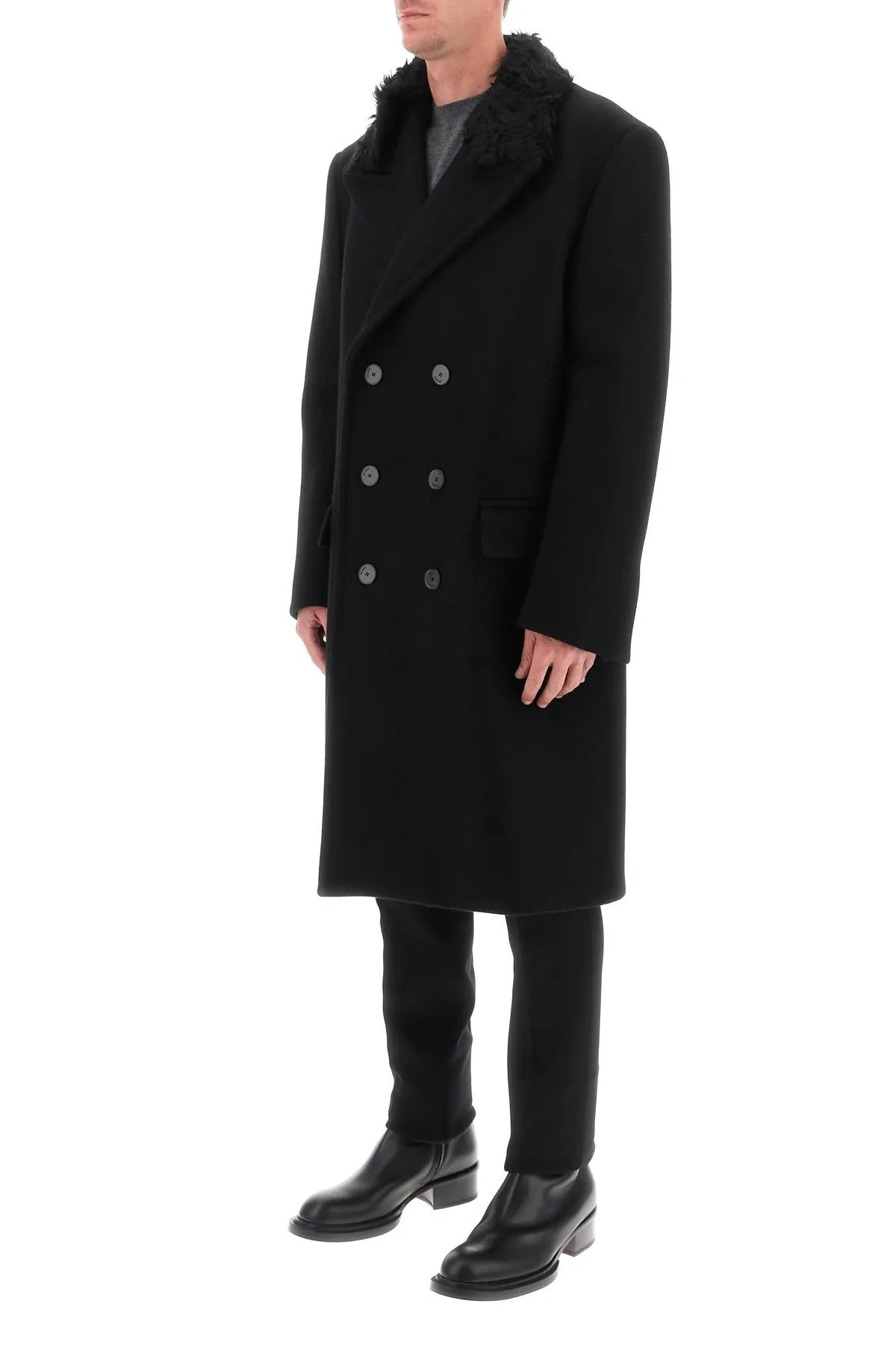 Lanvin black wool oversized coat RMCO00285805H23