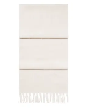 Large Cashmere Scarf Unisex White