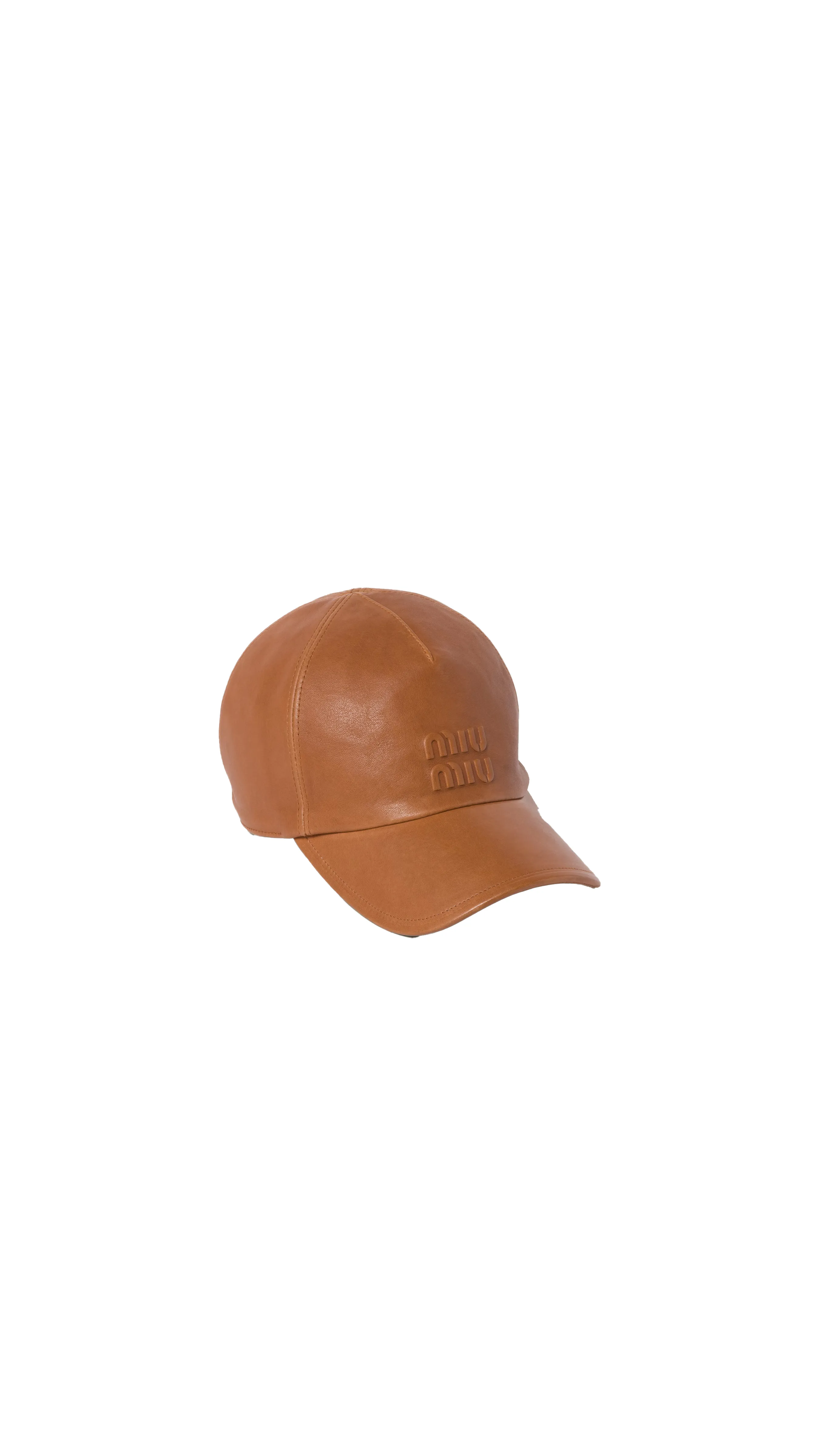 Leather Baseball Cap Caramel