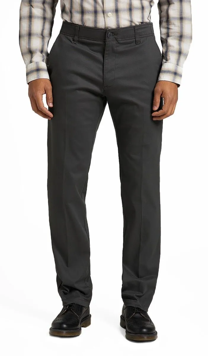 Lee Dark Grey Extreme Motion Slim Stretch Chino Trousers