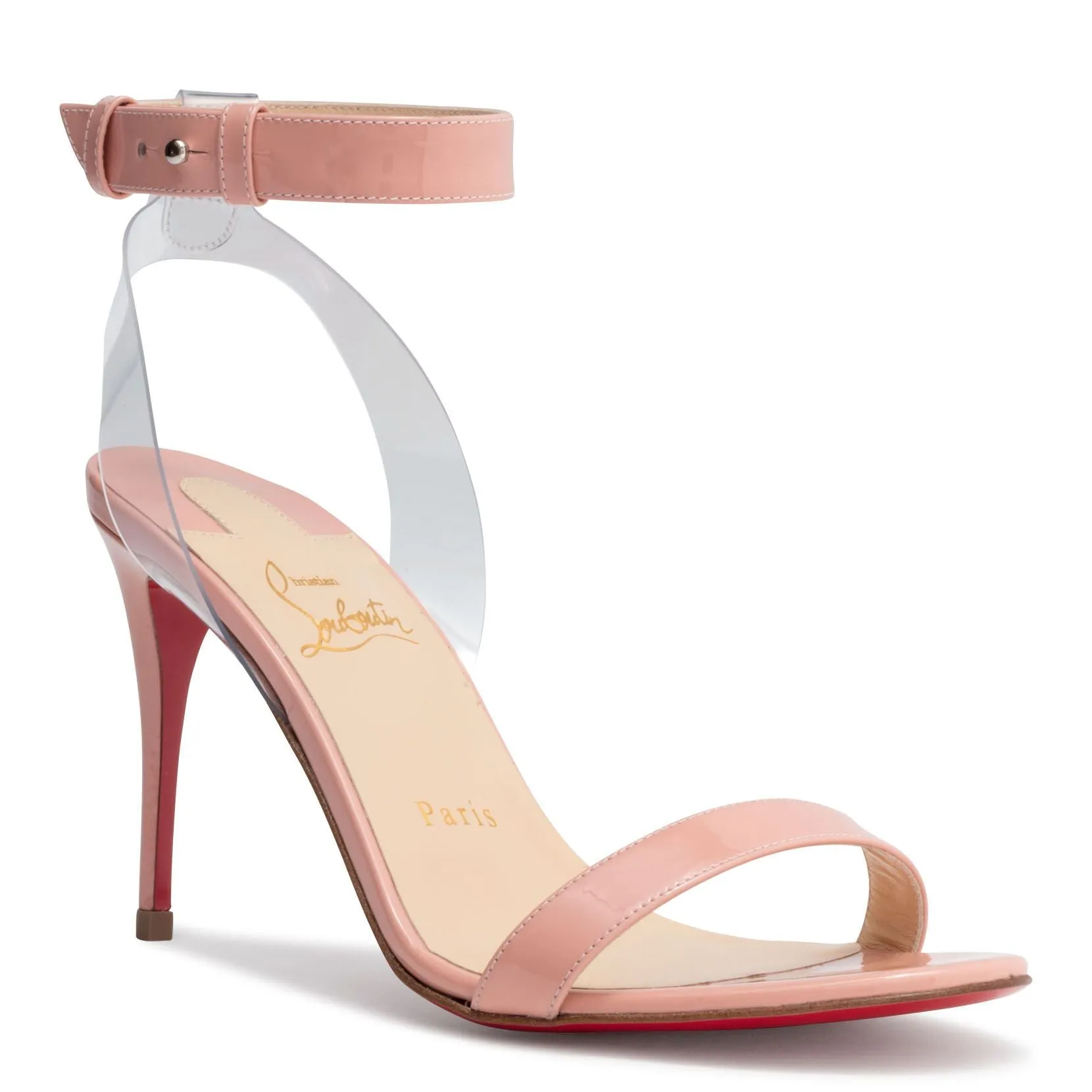 Light Pink Patent Sandals by Christian Louboutin Jonatina 85