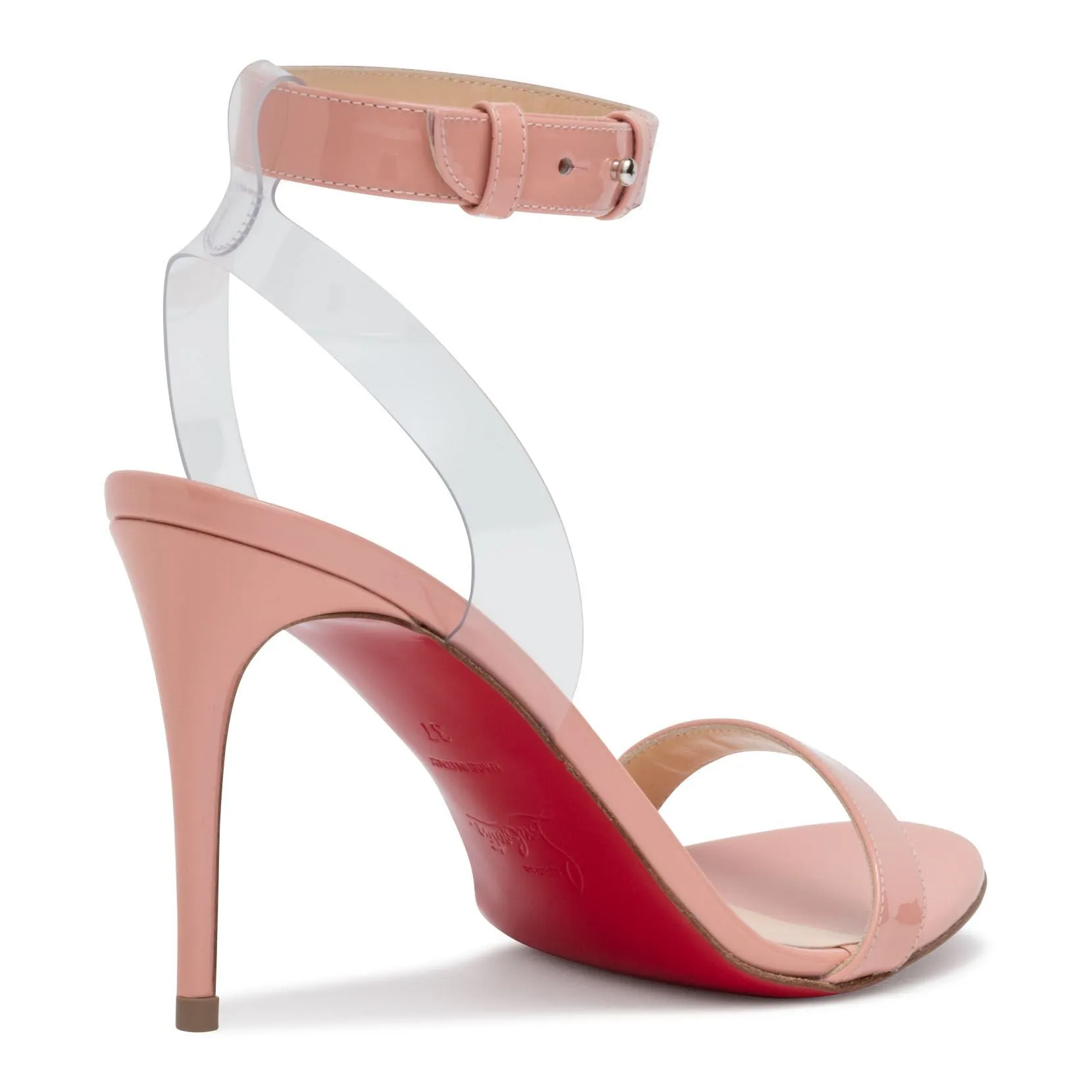 Light Pink Patent Sandals by Christian Louboutin Jonatina 85