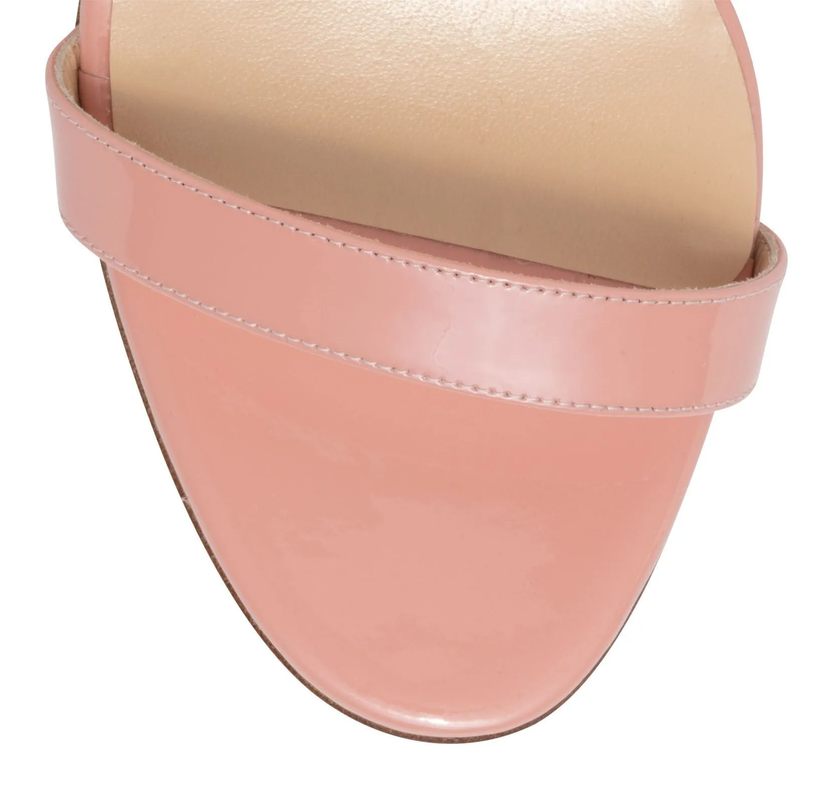 Light Pink Patent Sandals by Christian Louboutin Jonatina 85