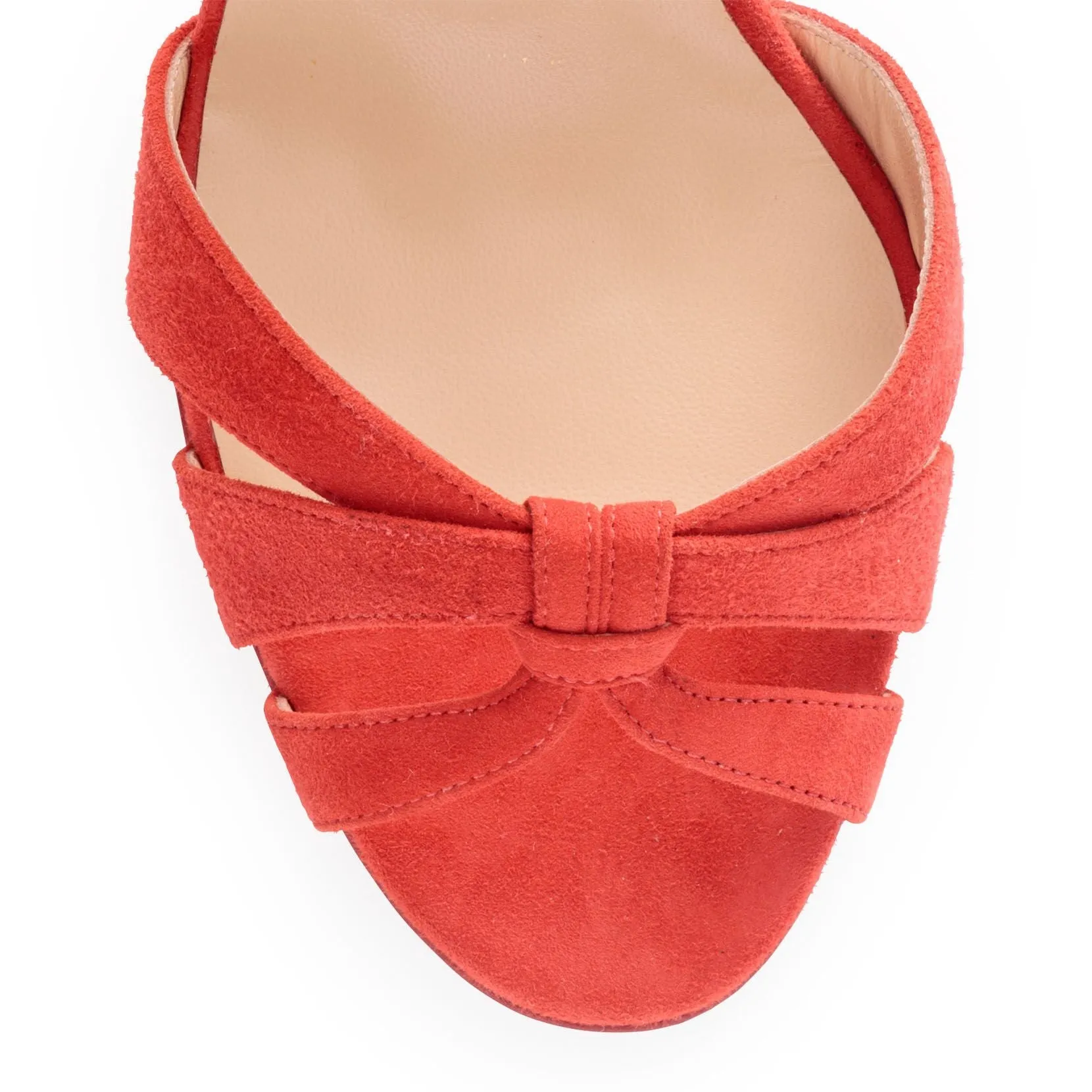 Light Red Suede Sandals by Christian Louboutin Trezuma 85