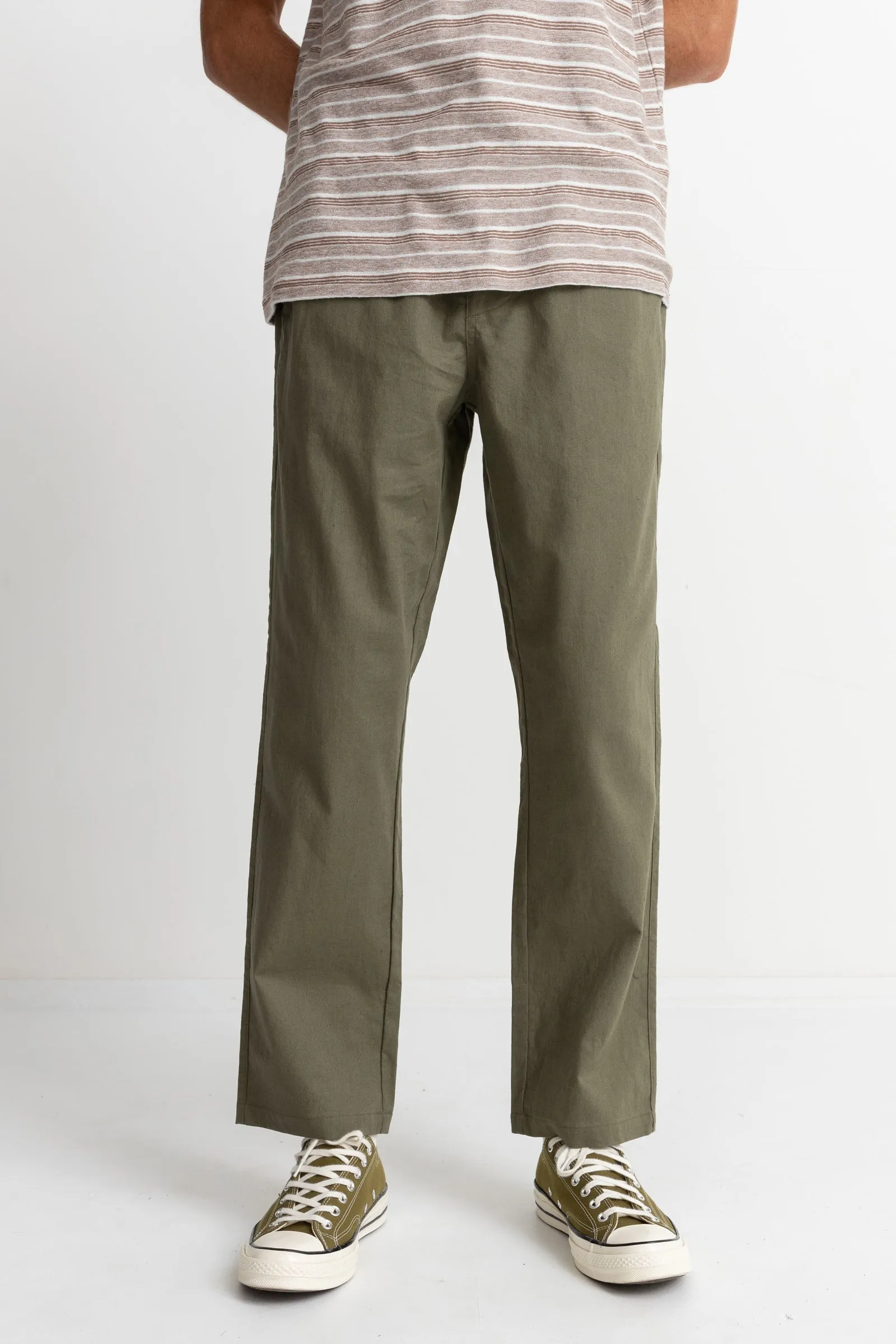 Olive Linen Jam Pants