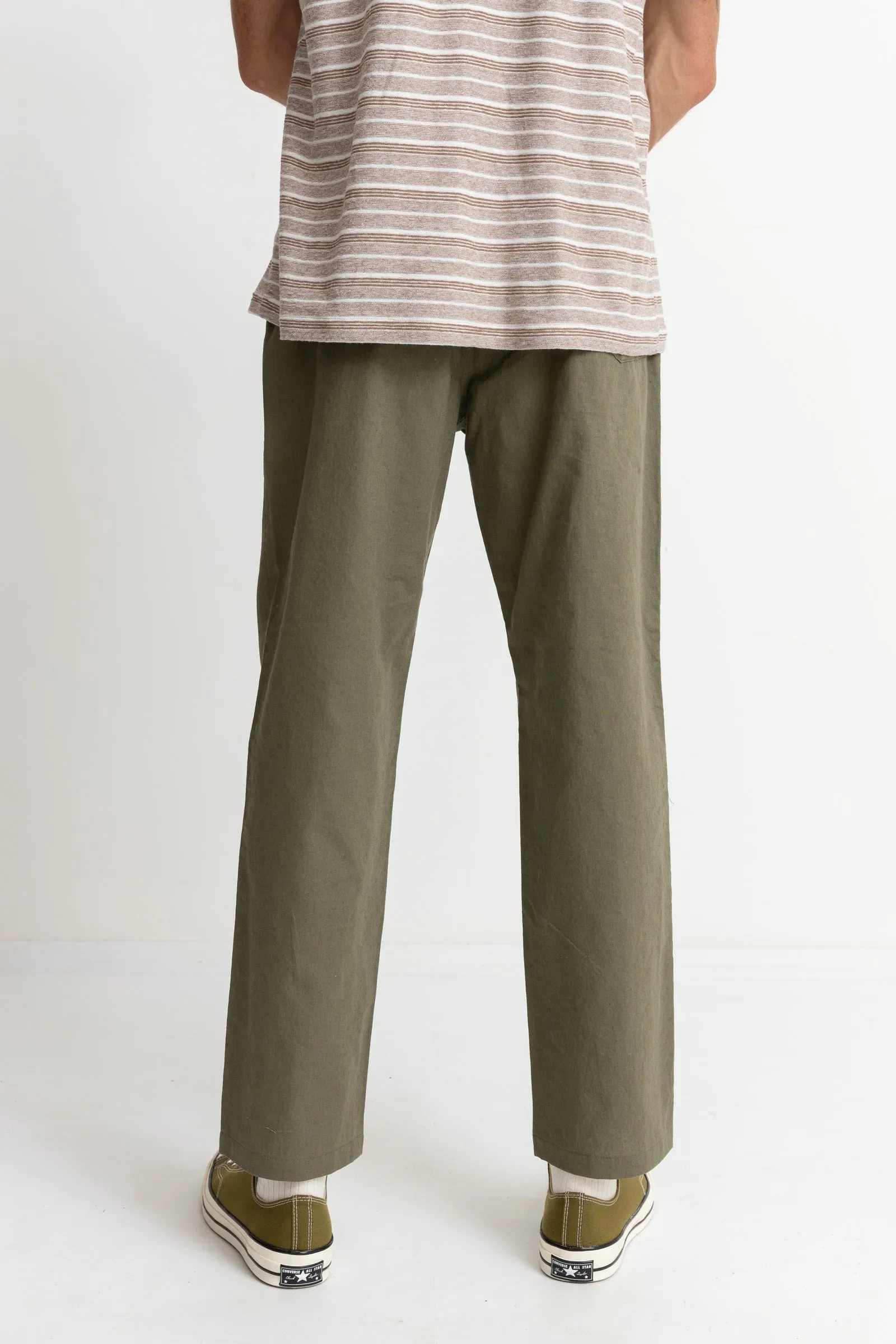 Olive Linen Jam Pants