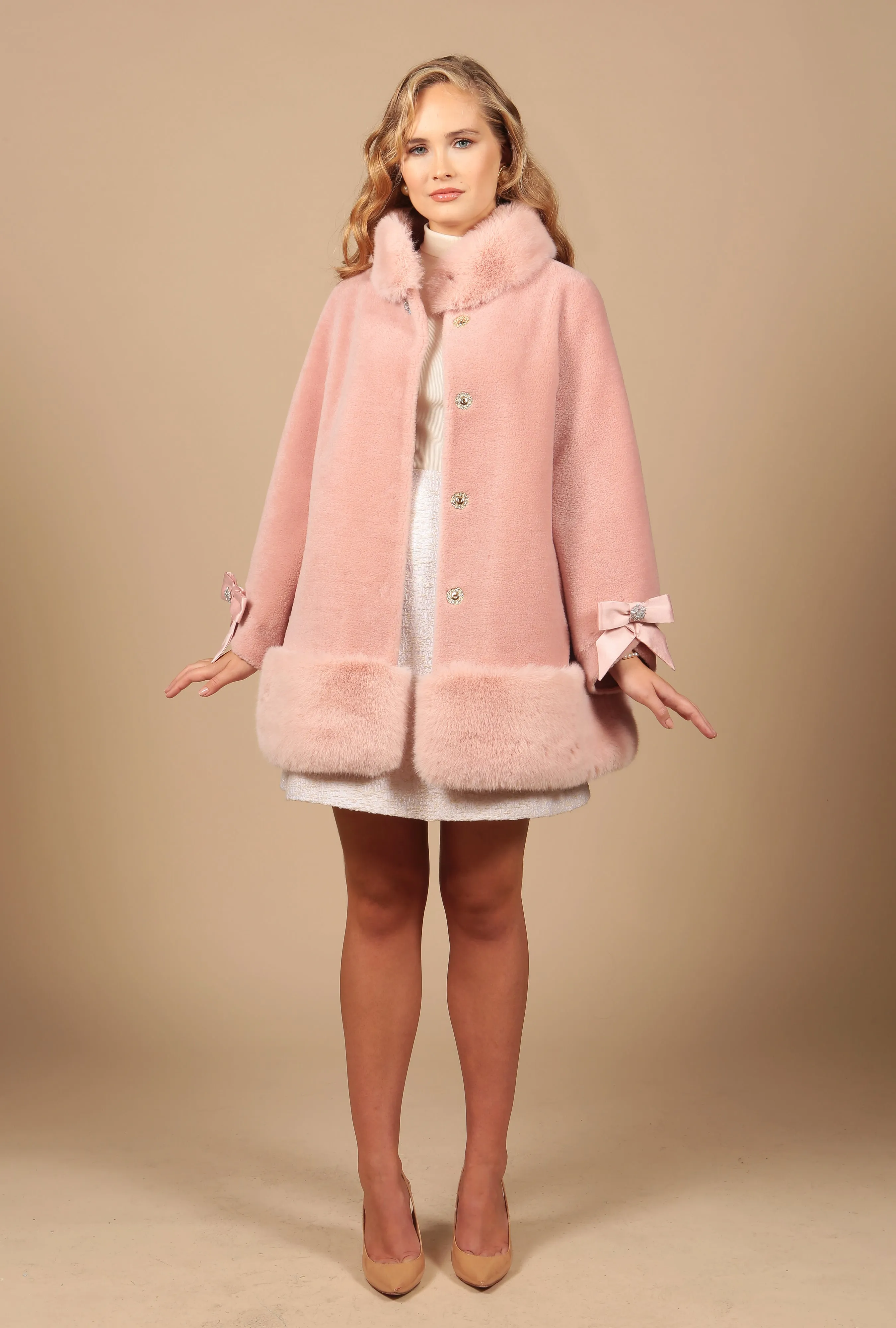 Lola Wool Coat Rosa Pink