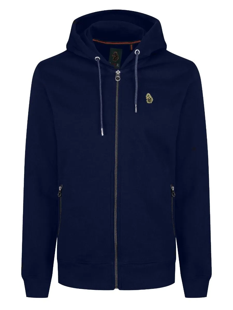 Luke 1977 Berlin Zip Hoodie in Dark Navy