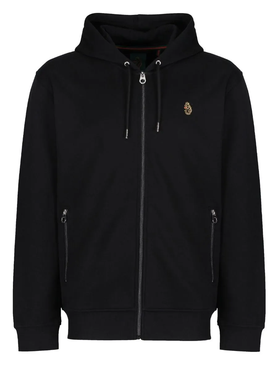 Luke 1977 Berlin Zip Hoodie in Jet Black