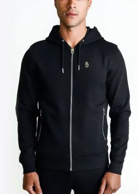 Luke 1977 Berlin Zip Hoodie in Jet Black